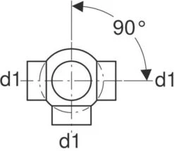 Geberit Pe Dreifach-Kugelabzweig 367605161 DN 100/100, 88,5Grad, Anschlüsse 90Grad, PE-HD -VIEGA Verkäufe Geberit Pe Dreifach Kugelabzweig 367605161 DN 100 100 885Grad Anschluesse 90Grad PE HD 1