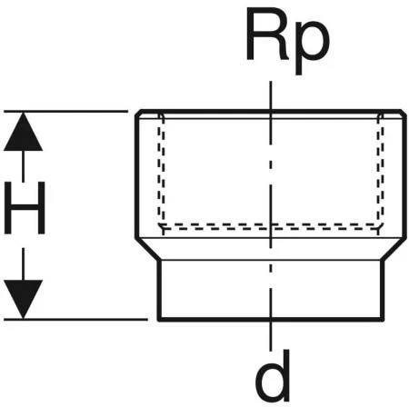 Geberit Pe Übergang 361722161 PE-HD, DN 50, Rp 1 1/4, Mit IG 2 Geberit Pe Übergang 361722161 PE-HD, DN 50, Rp 1 1/4, Mit IG – Bild 2