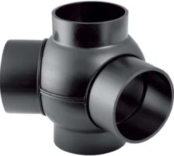 Geberit Pe Zweifach-Kugelabzweig 367385161 DN 100/100, 88,5Grad, Anschlüsse 135Grad, PE-HD