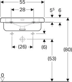 Geberit Renova Comfort Waschtisch 128555600 55 X 52,5 Cm, Weiss KeraTect, Mit Hahnloch 6 Geberit Renova Comfort Waschtisch 128555600 55 X 52,5 Cm, Weiss KeraTect, Mit Hahnloch -VIEGA Verkäufe Geberit Renova Comfort Waschtisch 128555600 55 x 525 cm weiss KeraTect mit Hahnloch 2