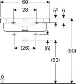 Geberit Renova Comfort Waschtisch 128660000 60 X 55 Cm, Weiss, Unterfahrbar, Mit Überlauf 7 Geberit Renova Comfort Waschtisch 128660000 60 X 55 Cm, Weiss, Unterfahrbar, Mit Überlauf -VIEGA Verkäufe Geberit Renova Comfort Waschtisch 128660000 60 x 55 cm weiss unterfahrbar mit Ueberlauf 3