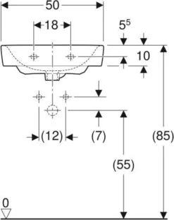 Geberit Renova Plan Handwaschbecken 501631008 50x38cm, Ohne Hahnloch, Ohne Überlauf, Weiß KeraTect -VIEGA Verkäufe Geberit Renova Plan Handwaschbecken 501631008 50x38cm ohne Hahnloch ohne Ueberlauf weiss KeraTect 2