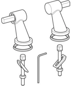 Geberit Scharnier Paar 598036000 Zu WC-Sitz 573500