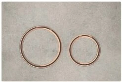Geberit Sigma 21 Betätigungsplatte 115650JV1 Platte/Taste Verchromt, Betonoptik, Ring Rotgold, Für 2-Megen-Spülung