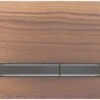Geberit Sigma 50 Betätigungsplatte 115671JX2 Deckplatte Nussbaum Amerikanisch, Platte/Taste Schwarzchrom, Für 2-Mengen-Spülung
