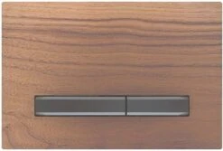 Geberit Sigma 50 Betätigungsplatte 115671JX2 Deckplatte Nussbaum Amerikanisch, Platte/Taste Schwarzchrom, Für 2-Mengen-Spülung
