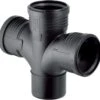 Geberit Silent PP Abzweig 390566141 DN 110/110/110, Mit Innenradius, 87,5Grad, 2-fach