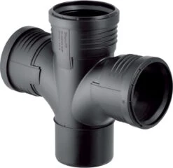 Geberit Silent PP Abzweig 390566141 DN 110/110/110, Mit Innenradius, 87,5Grad, 2-fach