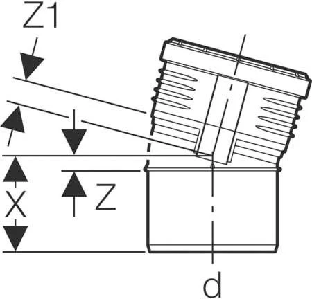 Geberit Silent PP Bogen 390220141 DN 50, 15°, Schalloptimiert 2 Geberit Silent PP Bogen 390220141 DN 50, 15°, Schalloptimiert – Bild 2