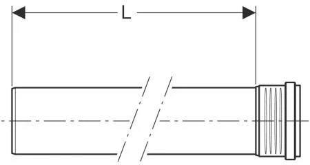 Geberit Silent PP Rohr 390202141 DN 50, 500 Mm, Mit Muffe, Schalloptimiert 2 Geberit Silent PP Rohr 390202141 DN 50, 500 Mm, Mit Muffe, Schalloptimiert – Bild 2