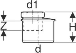 Geberit Silent Pro Reduktion 393372141 DN 70/50, Exzentrisch -VIEGA Verkäufe Geberit Silent Pro Reduktion 393372141 DN 70 50 exzentrisch 1