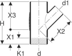 Geberit Silent Db20 Abzweig 310054141 DN 100/56, 45Grad -VIEGA Verkäufe Geberit Silent db20 Abzweig 310054141 DN 100 56 45Grad 1