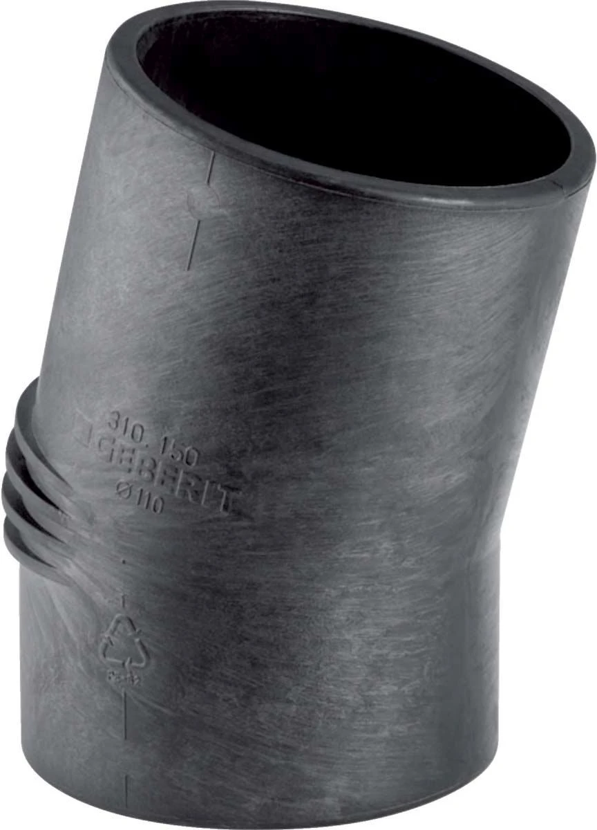 Geberit Silent Db20 Bogen 308150141 DN 90, 15°, Schenkel Lang, Hochschalldämmend 1 Geberit Silent Db20 Bogen 308150141 DN 90, 15°, Schenkel Lang, Hochschalldämmend