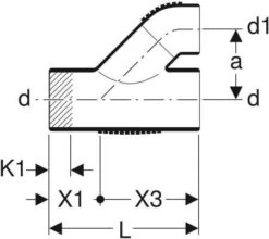 Geberit Silent Db20 Parallelabzweig 310101141 DN 100/100, 45Grad -VIEGA Verkäufe Geberit Silent db20 Parallelabzweig 310101141 DN 100 100 45Grad 1