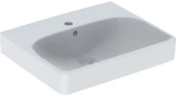Geberit Smyle Square Handwaschbecken 500256018 Weiss KeraTect, 50x41cm, Mit Hahnloch Und Überlauf