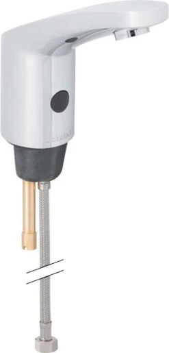 Geberit Waschtischarmatur HyTronic 185 116235211 Chrom, IR/Batteriebetrieb, Kalt-/Mischwasser