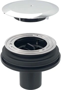 Geberit D90 Duschwannenablauf 150592211 Für Stockwerksdurchdringende Installation, Ohne Geruchsverschluss, DN 50, Ø 50 Mm