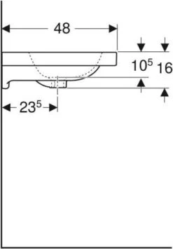 Geberit ICon Light Waschtisch 501835004 70x48cm, Ohne Hahnloch, Mit Überlauf, Weiß KeraTect -VIEGA Verkäufe Geberit iCon light Waschtisch 501835004 70x48cm ohne Hahnloch mit Ueberlauf weiss KeraTect 4