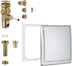 Grohe Austausch WC-Druckspüler 42901000 Chrom, UP, DN 20, Classic-Abdeckplatte