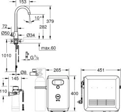 Grohe Blue Professional Mono 31302DC2 Start Kit,supersteel -VIEGA Verkäufe Grohe Blue Professional Mono 31302DC2 Start Kitsupersteel 2