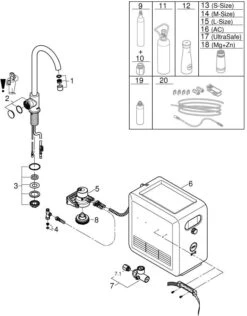 Grohe Blue Professional Mono 31302DC2 Start Kit,supersteel -VIEGA Verkäufe Grohe Blue Professional Mono 31302DC2 Start Kitsupersteel 3