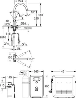 Grohe Blue Professional Spültisch-Einhebelmischer 31323DC2 Supersteel, Starter Kit, C-Auslauf, Bluetooth/WIFI -VIEGA Verkäufe Grohe Blue Professional Spueltisch Einhebelmischer 31323DC2 supersteel Starter Kit C Auslauf Bluetooth WIFI 2