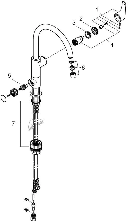 Grohe Blue Pure EuroSmart Küchenarmatur 31722000 C-Auslauf, Chrom, Mit Filterfunktion 4 Grohe Blue Pure EuroSmart Küchenarmatur 31722000 C-Auslauf, Chrom, Mit Filterfunktion – Bild 4