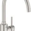 Grohe Concetto Spültisch-Einhebelmischer 32661DC3 Supersteel, Schwenkbarer Rohrauslauf, Innenliegende Wasserführung