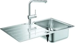 Grohe Einbauspüle-Set 31573SD1 86x50cm, 1 Becken, Mit Einhebel-Spültischarmatur, Edelstahl -VIEGA Verkäufe Grohe Einbauspuele Set 31573SD1 86x50cm 1 Becken mit Einhebel Spueltischarmatur Edelstahl 2