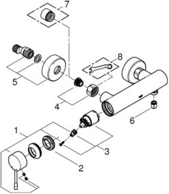 Grohe Essence Brausearmatur 33636001 Chrom, Aufputz, Eigensicher -VIEGA Verkäufe Grohe Essence Brausearmatur 33636001 chrom Aufputz eigensicher 3