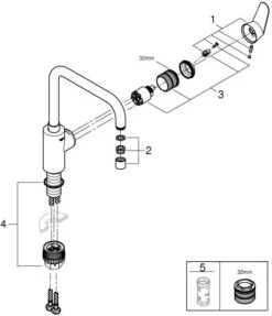 Grohe Eurodisc Cosmopolitan Spültisch-Einhebelmischer 32259003 Chrom, Schwenkbarer U-Auslauf, Innenliegende Wasserführung -VIEGA Verkäufe Grohe Eurodisc Cosmopolitan Spueltisch Einhebelmischer 32259003 chrom schwenkbarer U Auslauf innenliegende Wasserfuehrung 2