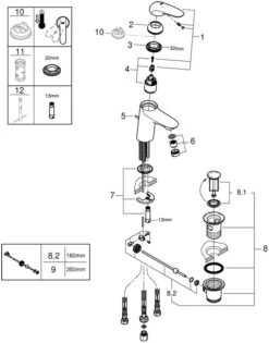 Grohe Eurostyle Waschtischarmatur 23710003 Chrom, S-Size, Mit Ablaufgarnitur, Niederdruck -VIEGA Verkäufe Grohe Eurostyle Waschtischarmatur 23710003 chrom S Size mit Ablaufgarnitur Niederdruck 2