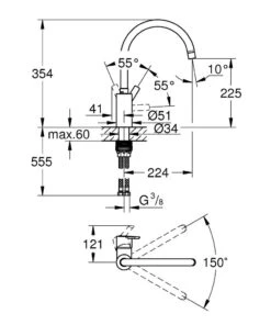 Grohe Feel Küchenarmatur 32670DC2 Supersteel, Hoher Auslauf -VIEGA Verkäufe Grohe Feel Kuechenarmatur 32670DC2 supersteel hoher Auslauf 3