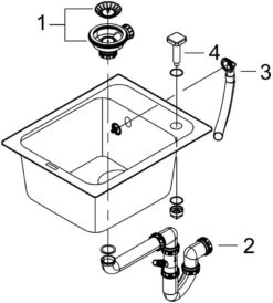 Grohe Komposit-Einbauspüle 31650AP0 400x500mm, 1 Becken, Granit Schwarz -VIEGA Verkäufe Grohe Komposit Einbauspuele 31650AP0 400x500mm 1 Becken granit schwarz 2