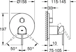 Grohe Plus Fertigmontageset 24093003 UP-Einhebelmischer Mit 3-Wege-Umstellung, Chrom 8 Grohe Plus Fertigmontageset 24093003 UP-Einhebelmischer Mit 3-Wege-Umstellung, Chrom -VIEGA Verkäufe Grohe Plus Fertigmontageset 24093003 UP Einhebelmischer mit 3 Wege Umstellung chrom 3