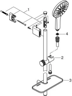Grohe Rainshower Brausegarnitur 26577LS0 Moon White, Brausestange 600mm, 3 Strahlarten, Durchflussbegrenzer 9,5 L/min -VIEGA Verkäufe Grohe Rainshower Brausegarnitur 26577LS0 moon white Brausestange 600mm 3 Strahlarten Durchflussbegrenzer 95 l min 2