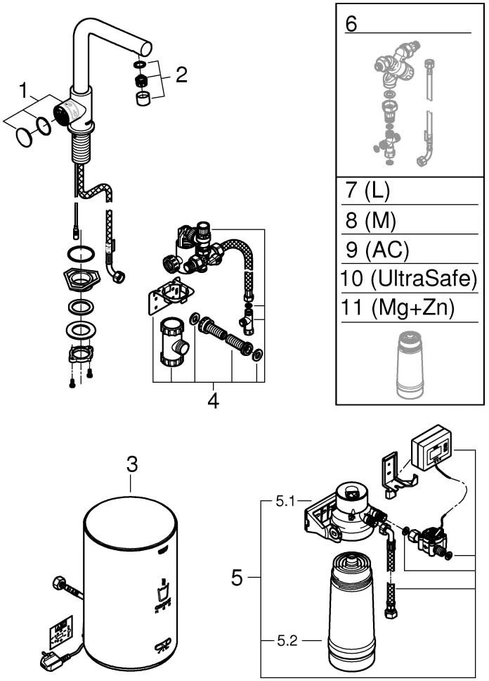 Grohe Red Mono Küchenarmatur 30339001 Chrom, M-Size, L-Auslauf, Mit Boiler 4 Grohe Red Mono Küchenarmatur 30339001 Chrom, M-Size, L-Auslauf, Mit Boiler – Bild 4