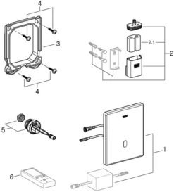 Grohe Tectron Skate Fertigmontageset 37324SD1 Edelstahl, Urinal-Infrarot-Elektronik, Batteriebetrieb -VIEGA Verkäufe Grohe Tectron Skate Fertigmontageset 37324SD1 edelstahl Urinal Infrarot Elektronik Batteriebetrieb 2