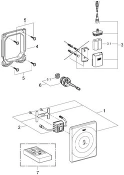 Grohe Tectron Surf Fertigmontageset 37337001 Chrom, Urinal-Infrarot-Elektronik -VIEGA Verkäufe Grohe Tectron Surf Fertigmontageset 37337001 chrom Urinal Infrarot Elektronik 2