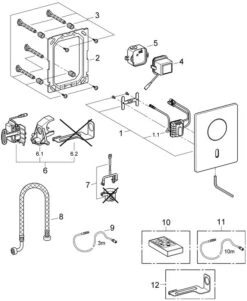 Grohe Tectron Urinal Infrarot Elektronik 37421000 Aufputz Druckspüler, Batterie, Chrom -VIEGA Verkäufe Grohe Tectron Urinal Infrarot Elektronik 37421000 Aufputz Druckspueler Batterie chrom 2