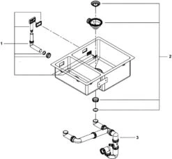 Grohe Unterbauspüle 31576SD1 59,5x45cm, 1,5 Becken, Einbau Rechts, Edelstahl -VIEGA Verkäufe Grohe Unterbauspuele 31576SD1 595x45cm 15 Becken Einbau rechts Edelstahl 4