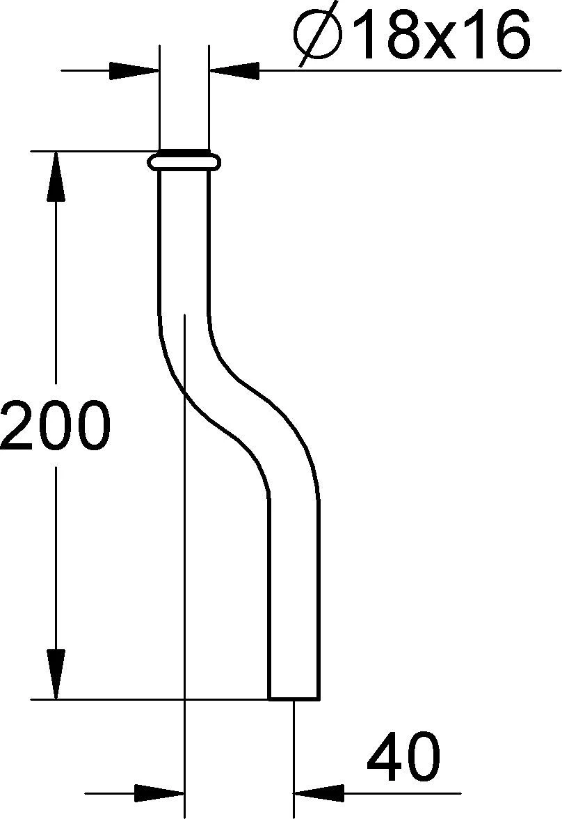 Grohe Urinalspülrohr 37039000 20 Cm, Ø 1,8 Cm, Messing, Chrom, Kröpfung 4 Cm 2 Grohe Urinalspülrohr 37039000 20 Cm, Ø 1,8 Cm, Messing, Chrom, Kröpfung 4 Cm – Bild 2
