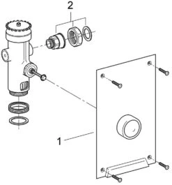 Grohe WC-Druckspüler 42902000 DN20 -VIEGA Verkäufe Grohe WC Druckspueler 42902000 DN20 2