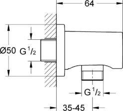 Grohe Wandanschlussbogen Rainshower 27057DA0 Warm Sunset, Runde Rosette, DN 15 AG -VIEGA Verkäufe Grohe Wandanschlussbogen Rainshower 27057DA0 warm sunset runde Rosette DN 15 AG 2