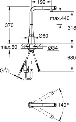 Grohe Zedra SmartControl Küchenarmatur 31593002 Chrom, Herausziehbare Brause -VIEGA Verkäufe Grohe Zedra SmartControl Kuechenarmatur 31593002 chrom herausziehbare Brause 4