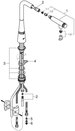 Grohe Zedra SmartControl Küchenarmatur 31593002 Chrom, Herausziehbare Brause -VIEGA Verkäufe Grohe Zedra SmartControl Kuechenarmatur 31593002 chrom herausziehbare Brause 5