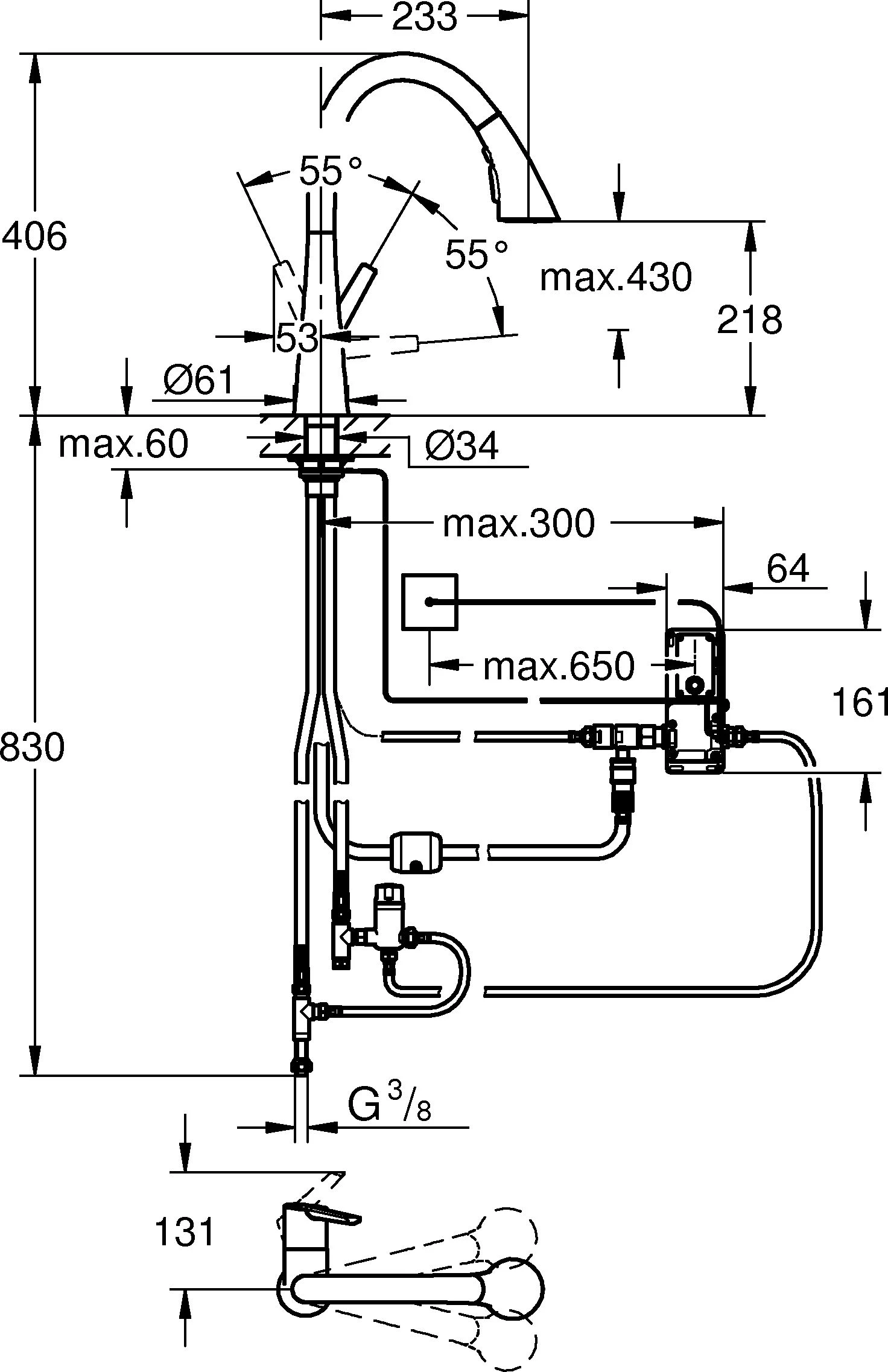 Grohe Zedra Spültischmischer 30219DC2 Supersteel, Herausziehbare Brause, Elektronisch, Batterie-Stromversorgung 2 Grohe Zedra Spültischmischer 30219DC2 Supersteel, Herausziehbare Brause, Elektronisch, Batterie-Stromversorgung – Bild 2