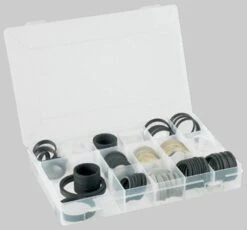 HAAS Oha Dichtungs-Sortiment 7307 125 Stück, 270x180x42mm, Für Kunststoff-/Metall-Siphons, Transparent