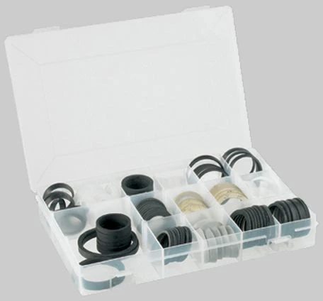 HAAS Oha Dichtungs-Sortiment 7307 125 Stück, 270x180x42mm, Für Kunststoff-/Metall-Siphons, Transparent 1 HAAS Oha Dichtungs-Sortiment 7307 125 Stück, 270x180x42mm, Für Kunststoff-/Metall-Siphons, Transparent