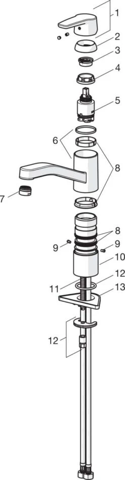 Hansa Küchenarmatur Hansapolo 51482293 Chrom, Schwenkbar, Ausladung 203 Mm -VIEGA Verkäufe Hansa Kuechenarmatur Hansapolo 51482293 chrom schwenkbar Ausladung 203 mm 3